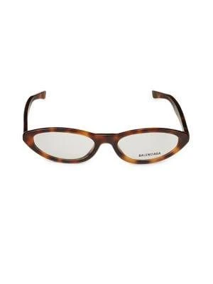 商品Balenciaga|53MM Oval Cat Eye Core Optical Glasses,价格¥567,第1张图片