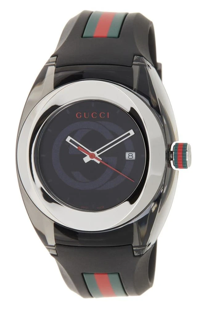 商品Gucci|Unisex Sync Rubber Strap Sport Watch, 46mm,价格¥2478,第1张图片