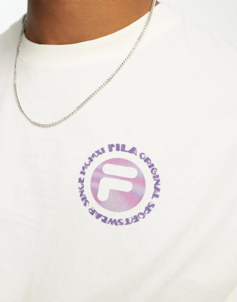 商品Fila|Fila Haze oversized t-shirt with back print in ecru,价格¥203,第3张图片详细描述