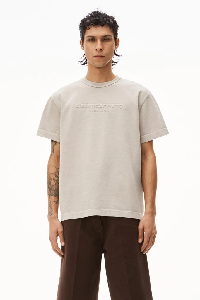 商品Alexander Wang|修身平纹针织压纹徽标 T 恤,价格¥1693,第4张图片详细描述