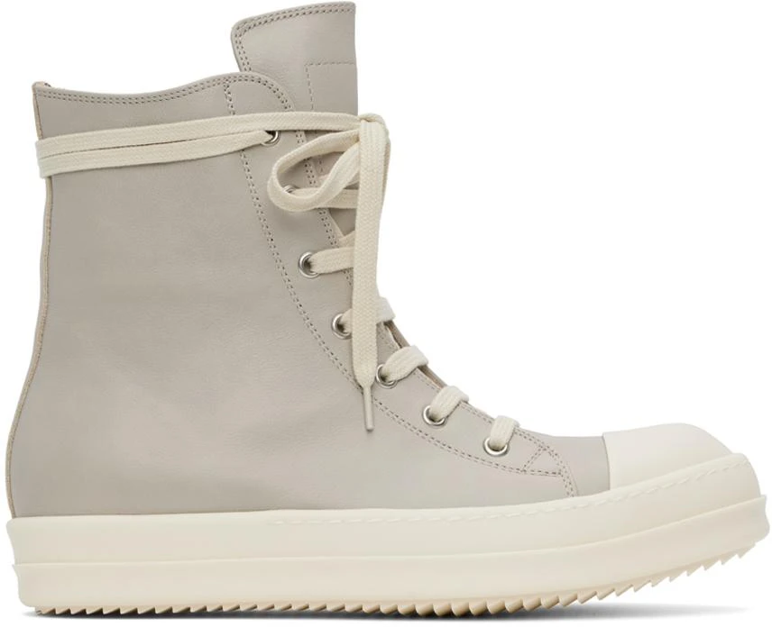 商品Rick Owens|Off-White Washed Calf Sneakers,价格¥8077,第1张图片