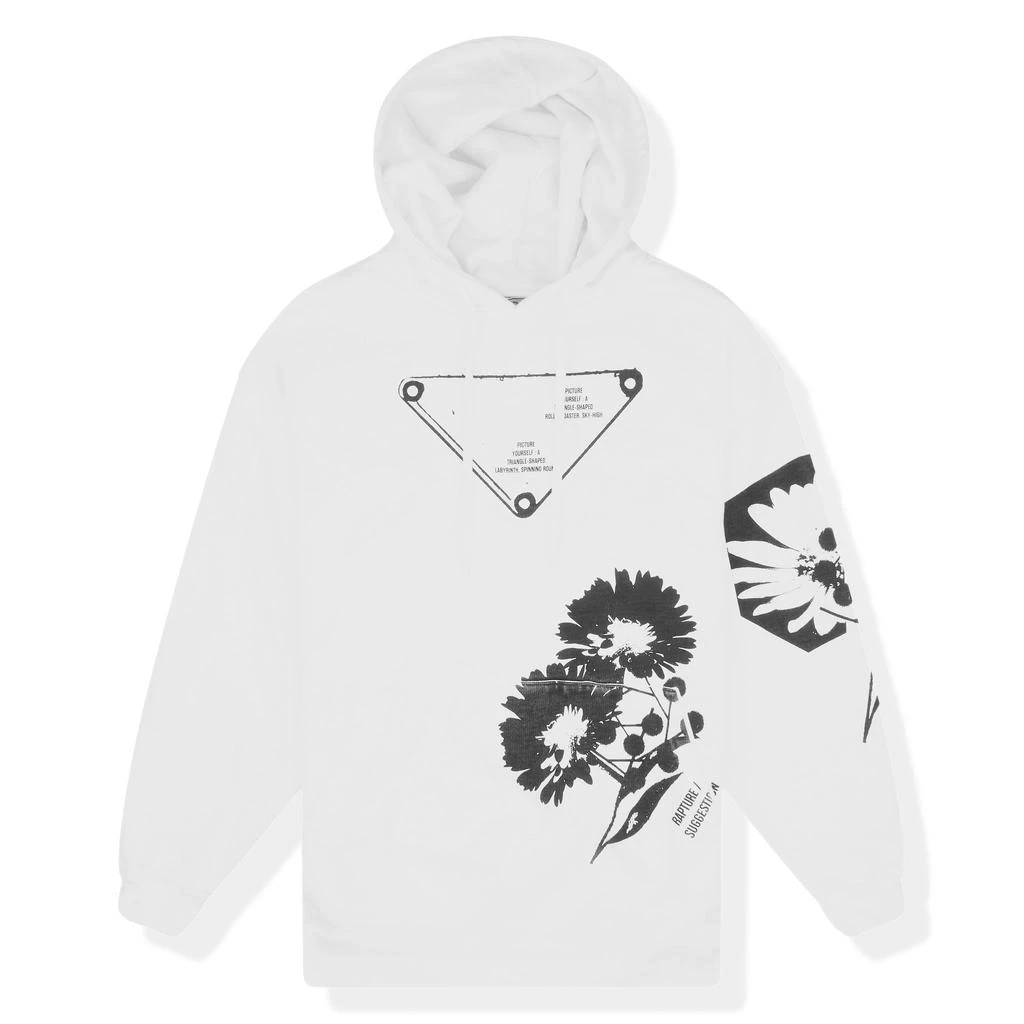 商品Prada|Prada Floral Graphic White Hoodie,价格¥5544,第1张图片