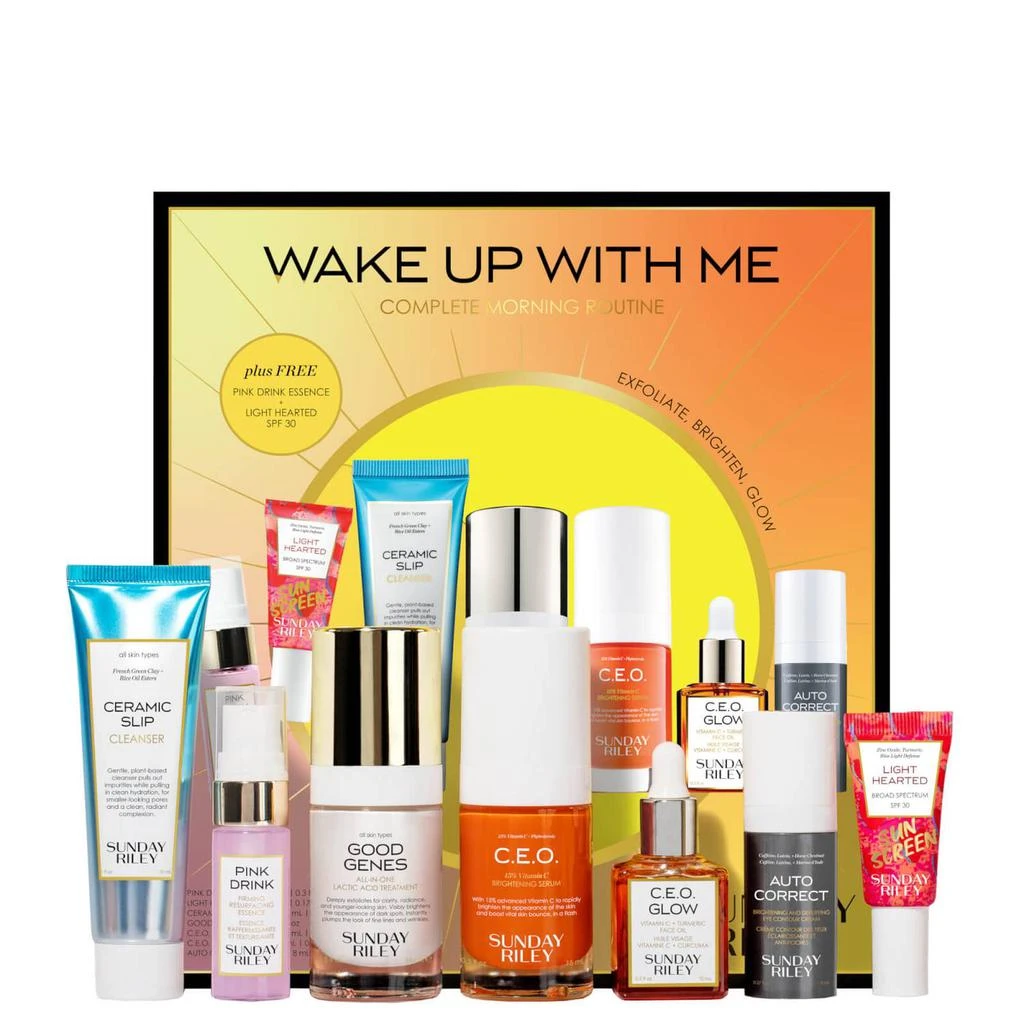 商品Sunday Riley|Sunday Riley Wake Up With Me Complete Morning Brightening Routine (Worth $178.00),价格¥780,第1张图片