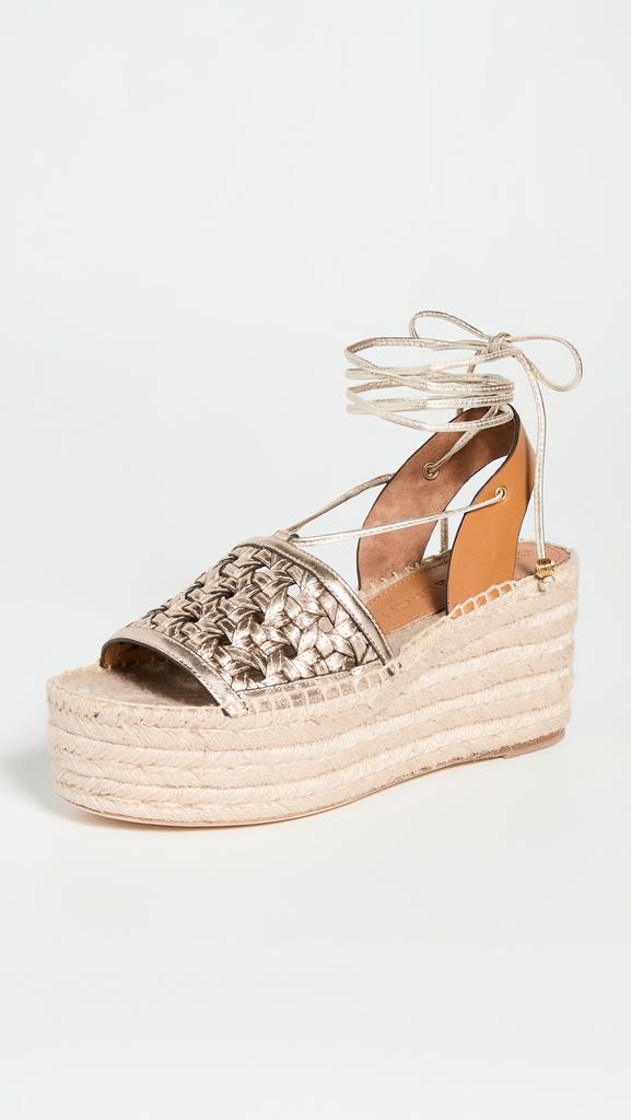 商品Tory Burch|Tory Burch Basket Weave Platform Sandals,价格¥1293,第4张图片详细描述