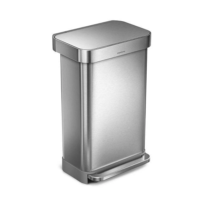 商品simplehuman|45L Rectangular Step Can with Liner Rim,价格¥1078,第1张图片详细描述