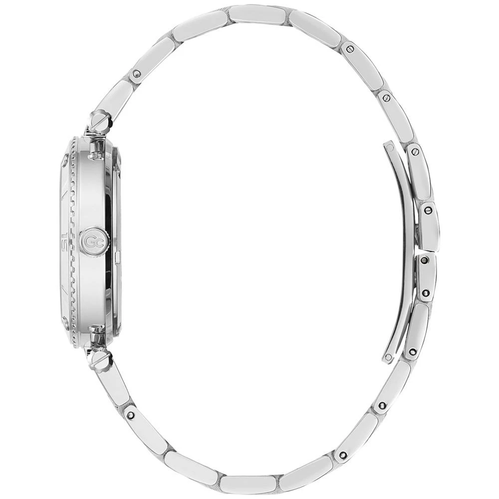 商品GUESS|Gc Muse Women's Swiss Silver-Tone Stainless Steel Bracelet Watch 34mm,价格¥2434,第2张图片详细描述