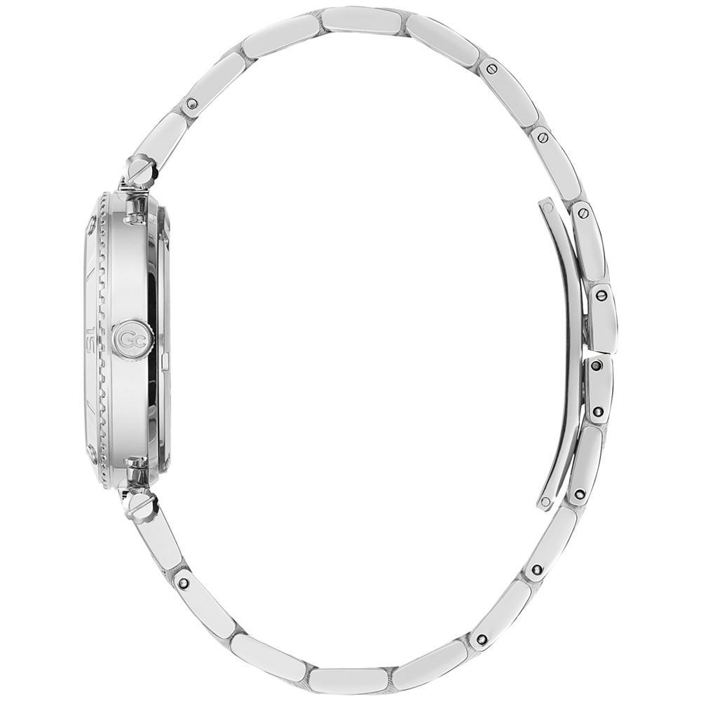 商品GUESS|Gc Muse Women's Swiss Silver-Tone Stainless Steel Bracelet Watch 34mm,价格¥2414,第4张图片详细描述