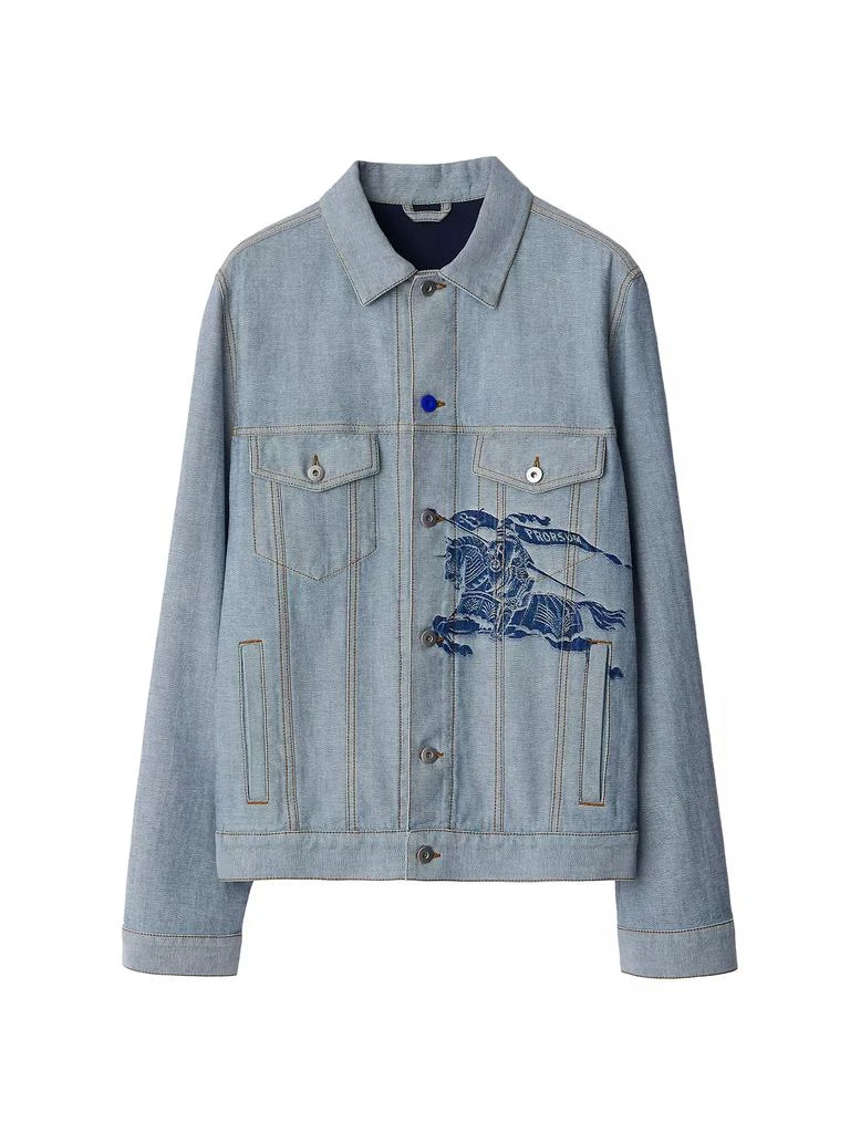 商品Burberry|EKD Denim Button-Front Shirt Jacket,价格¥6706,第1张图片