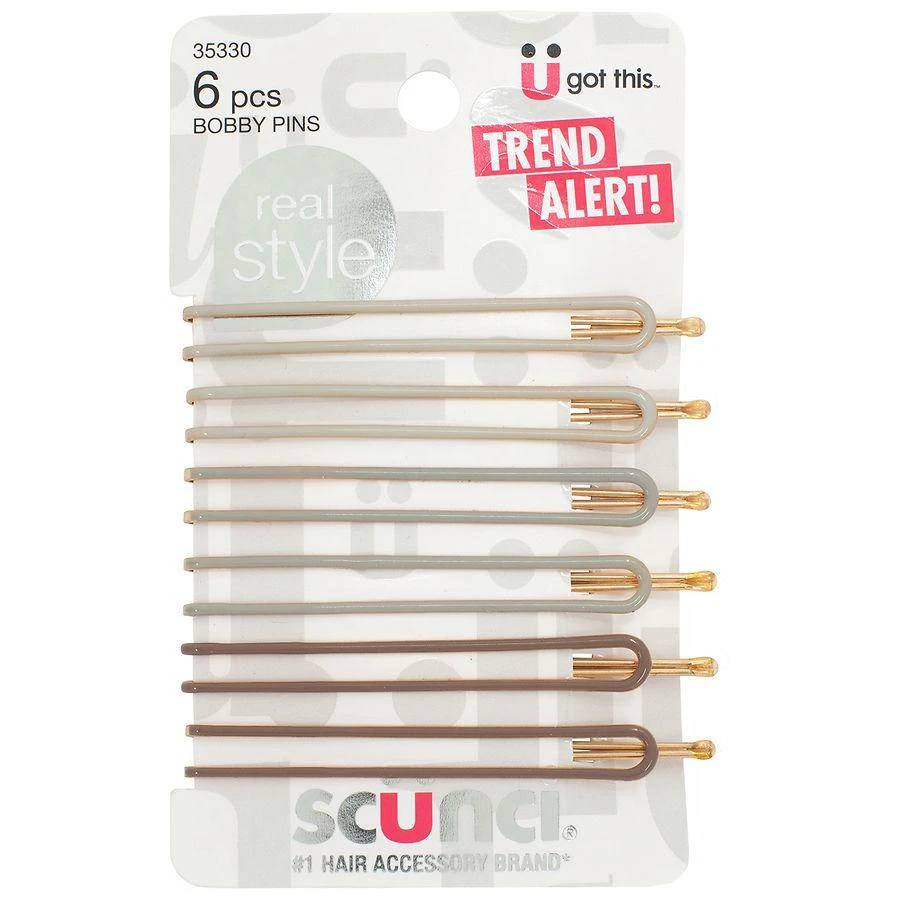 商品Scunci|Real Style Bobby Pin Slides,价格¥19,第3张图片详细描述