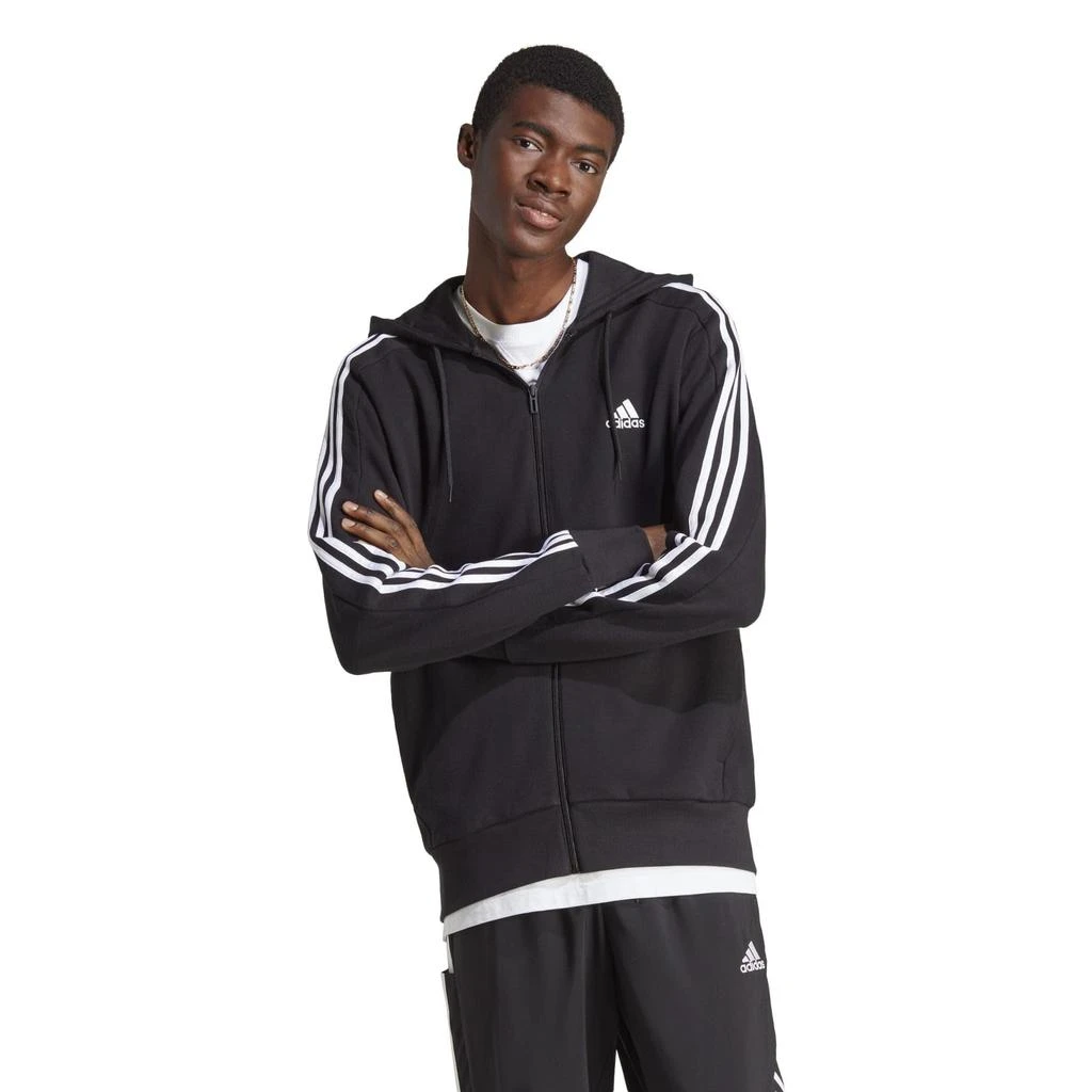 商品Adidas|Essentials French Terry 3-Stripes Full Zip Hoodie,价格¥482,第1张图片