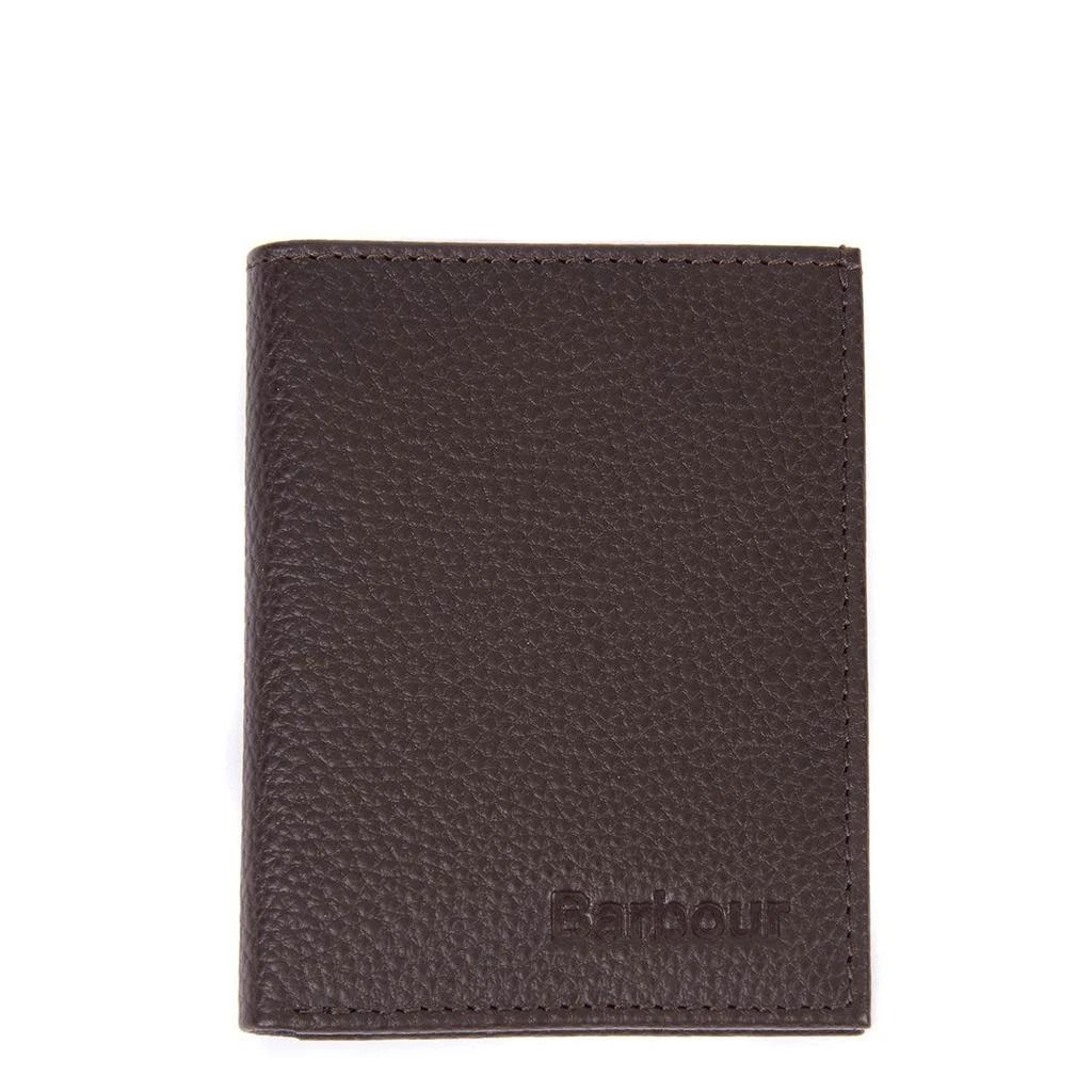 商品Barbour|Barbour Amble Small Leather Billfold Wallet Dark Brown,价格¥348,第1张图片