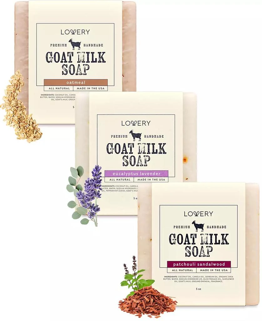 商品Lovery|3-Pc. Goat Milk Soap Bars Set,价格¥141,第1张图片