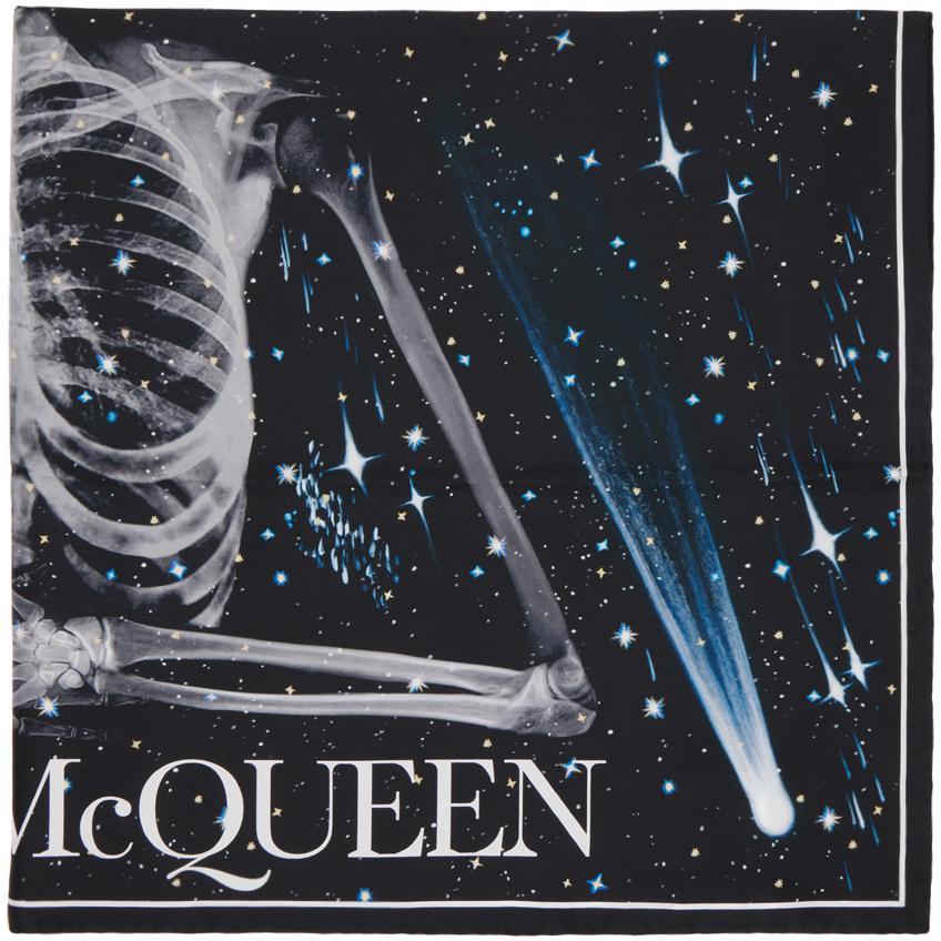 商品Alexander McQueen|Black Celestial Skeleton Scarf,价格¥2117,第1张图片