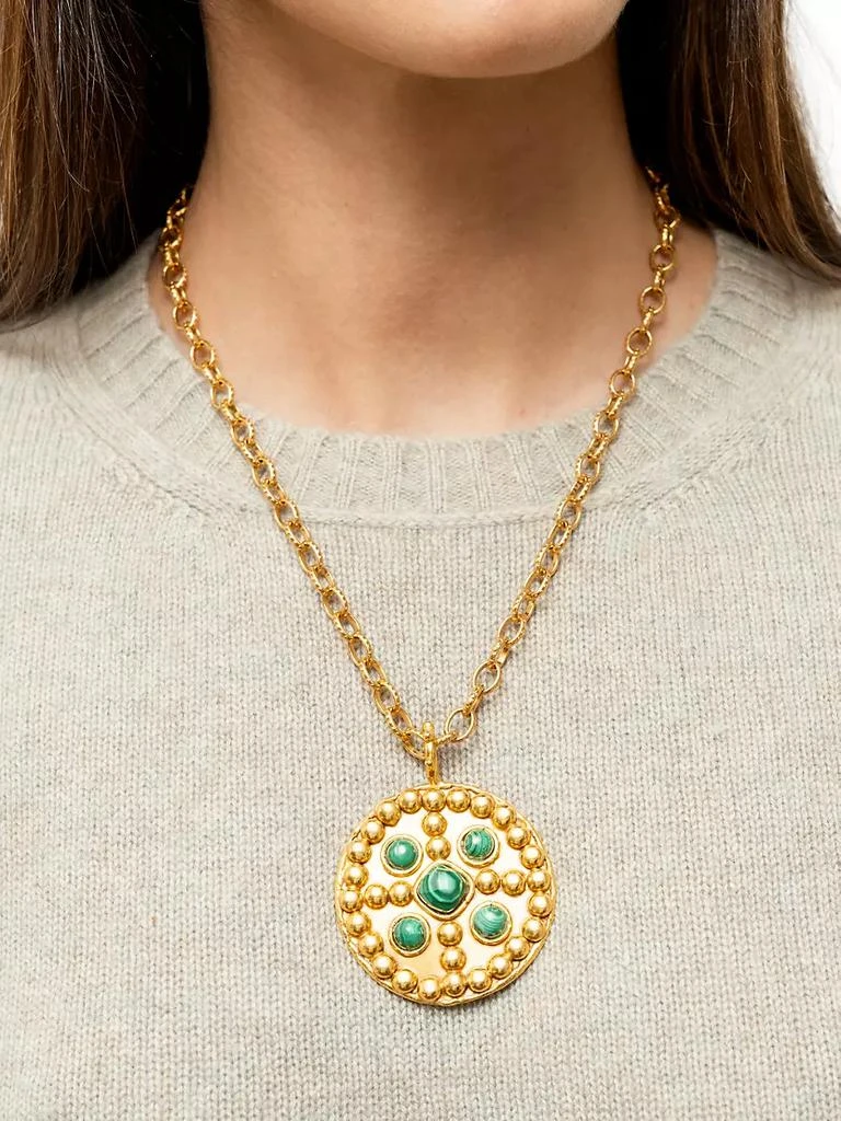 商品Sylvia Toledano|22K-Gold-Plated &amp; Malachite Pendant Necklace,价格¥3447,第2张图片详细描述
