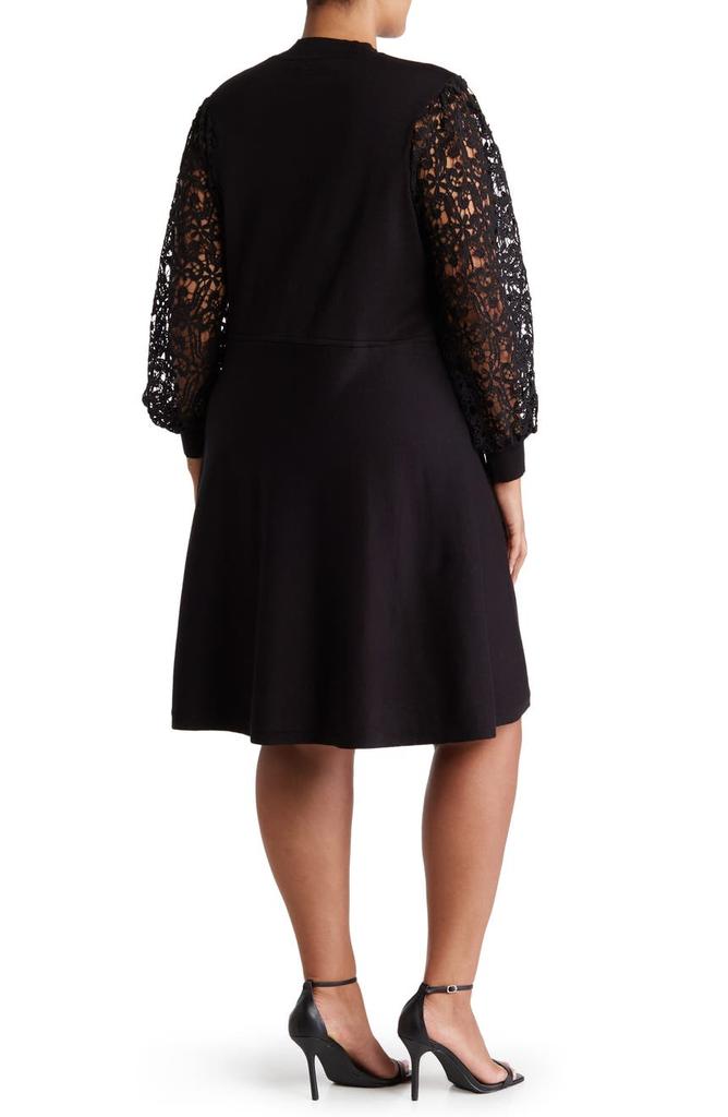 Lace Sleeve Sweater Dress商品第2张图片规格展示