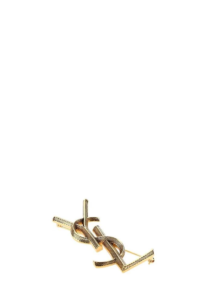 商品Yves Saint Laurent|Saint Laurent Logo Plaque Brooch,价格¥3891,第2张图片详细描述