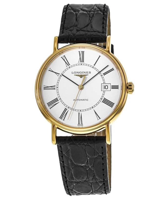 商品Longines|Longines Presence Automatic White Dial Black Leather Strap Men's Watch L4.922.2.11.2,价格¥8558,第1张图片