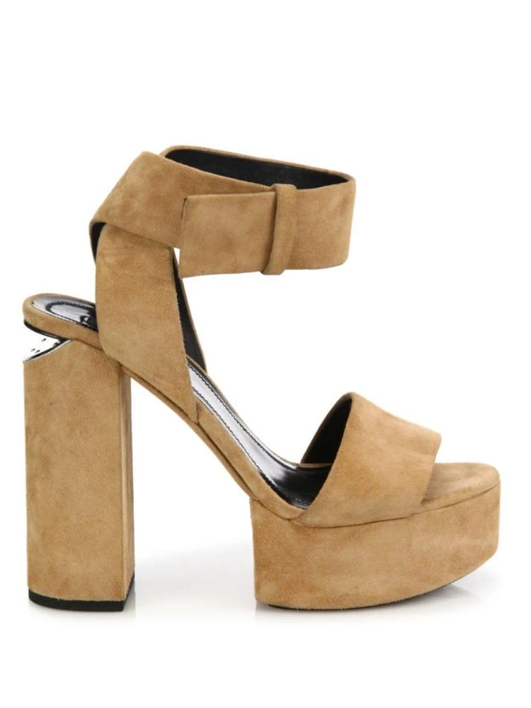 商品Alexander Wang|Keke Suede Tilt-Heel Platform Sandals,价格¥2083,第5张图片详细描述