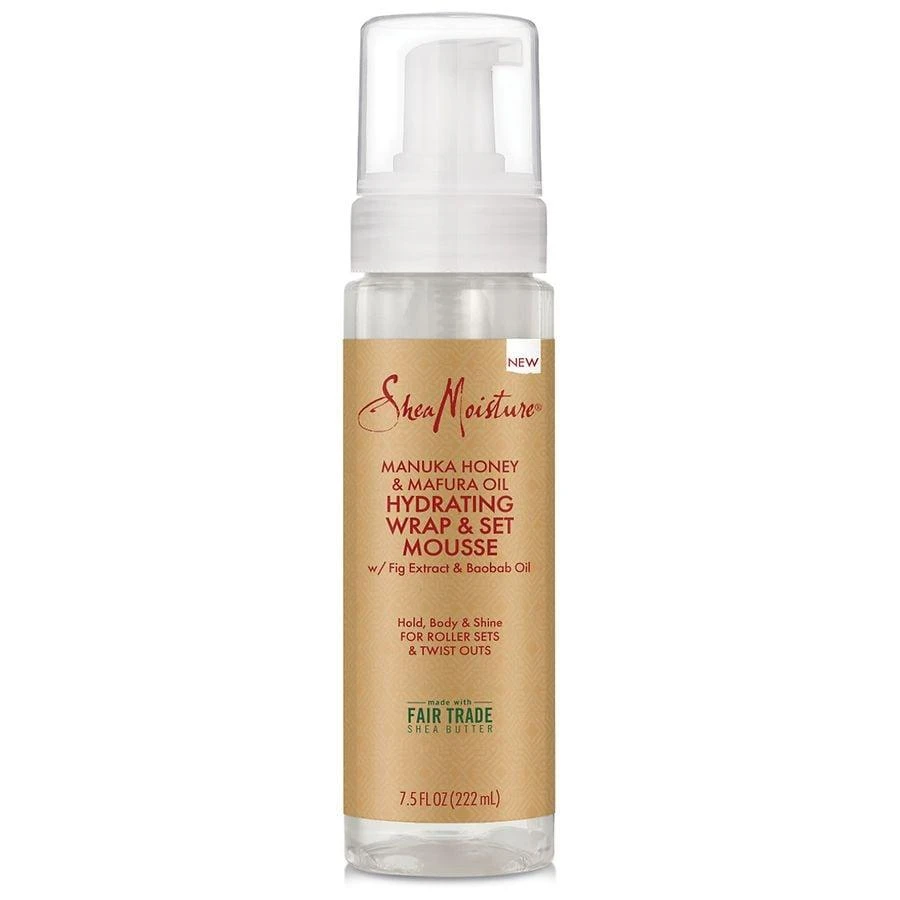 商品SheaMoisture|Manuka Honey & Mafura Oil Hydrating Wrap & Set Mousse,价格¥104,第1张图片