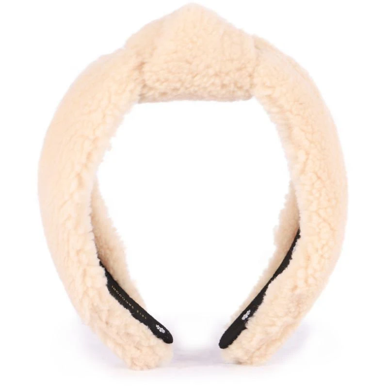 商品Lele Sadoughi|Knot detailing teddy hairband in off white,价格¥638,第2张图片详细描述
