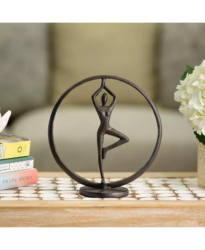 商品Danya B|Yoga Tree Circle Cast Iron Sculpture,价格¥363,第4张图片详细描述