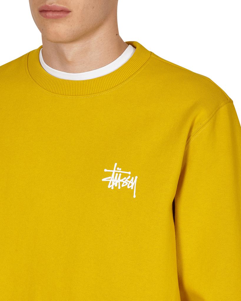 Basic Stussy Crewneck Sweatshirt Yellow商品第6张图片规格展示