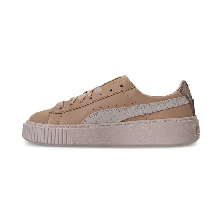商品Puma|Women's Basket Platform Up Casual Sneakers from Finish Line,价格¥445,第3张图片详细描述