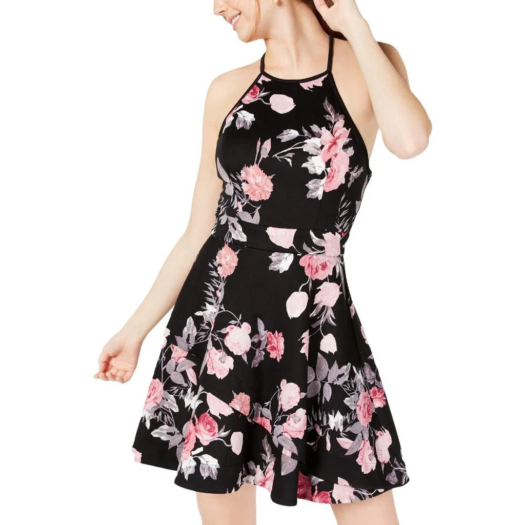 商品Speechless|Speechless Womens Floral Print Short Halter Dress,价格¥46,第1张图片