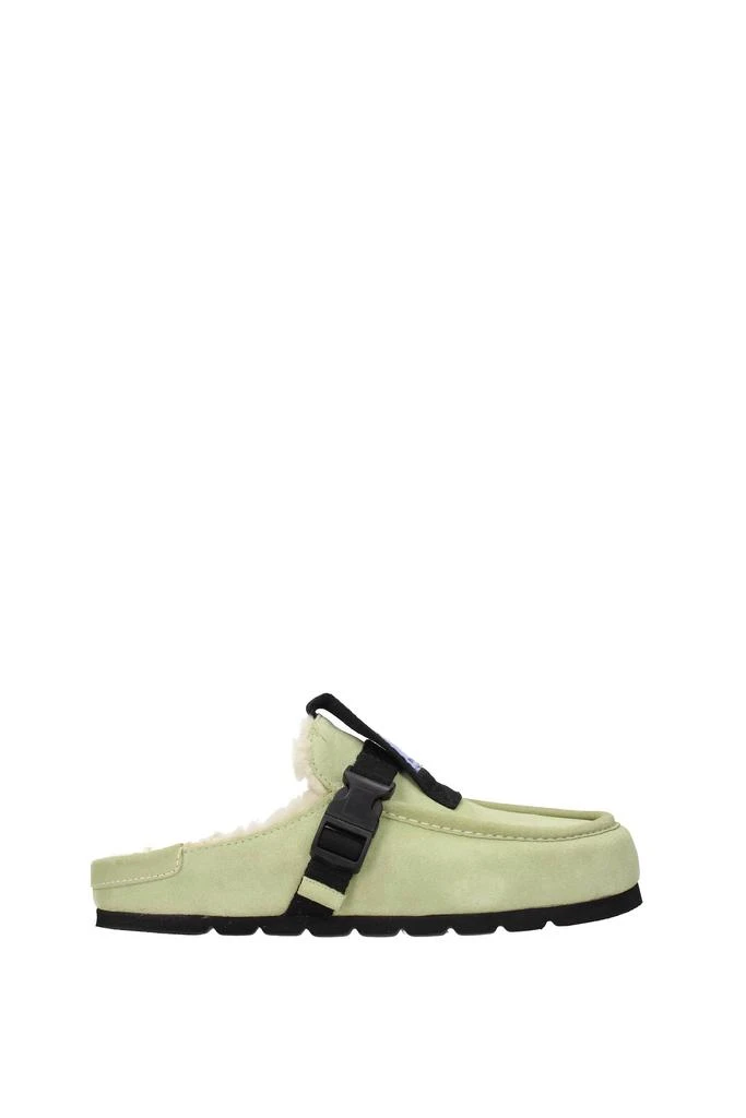 商品Alexander McQueen|Slippers and clogs mcq Suede Green,价格¥987,第1张图片