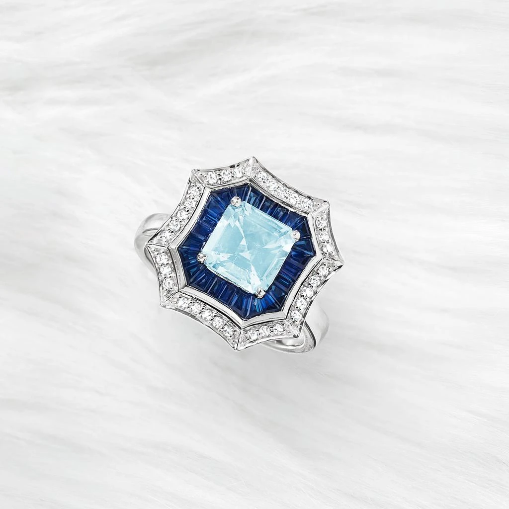 商品Ross-Simons|Ross-Simons Multi-Gemstone and . Diamond Ring in 14kt White Gold,价格¥12456,第5张图片详细描述