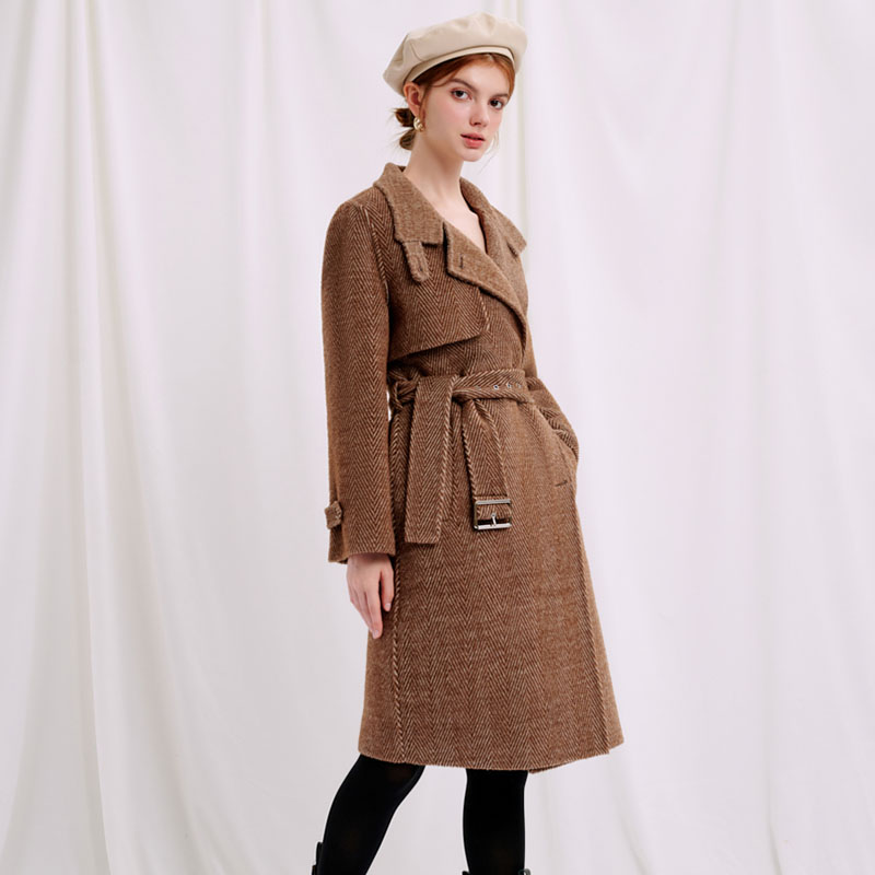 Shelby Wool Coat - Chocolate | Shelby羊毛大衣 - 巧克力色商品第3张图片规格展示