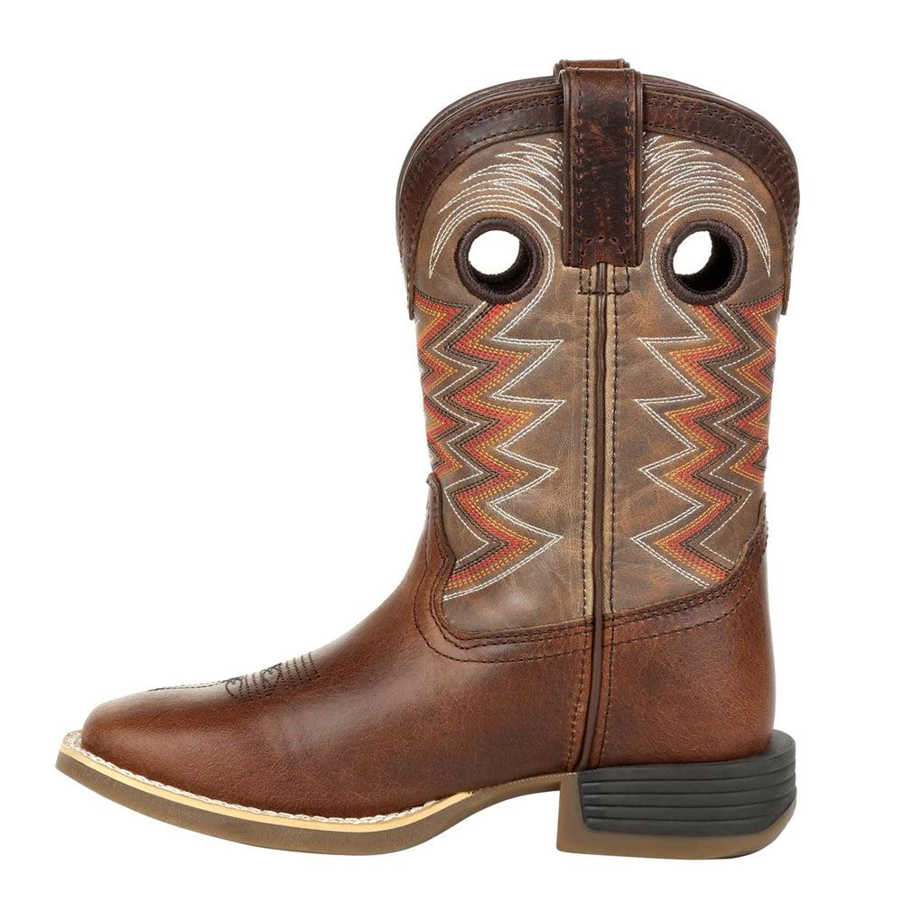 商品Durango|Lil' Rebel Pro Tiger Eye Square Toe Cowboy Boots (Big Kid),价格¥708,第3张图片详细描述