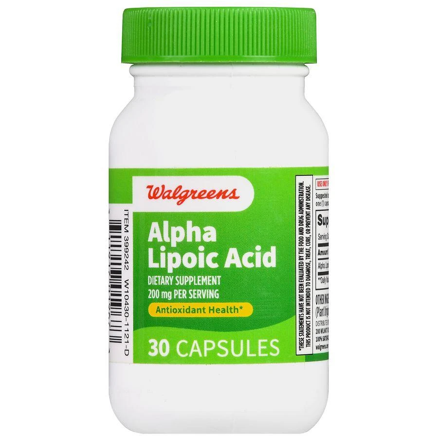 商品Walgreens|Alpha Lipoic Acid 200 mg Capsules,价格¥89,第2张图片详细描述