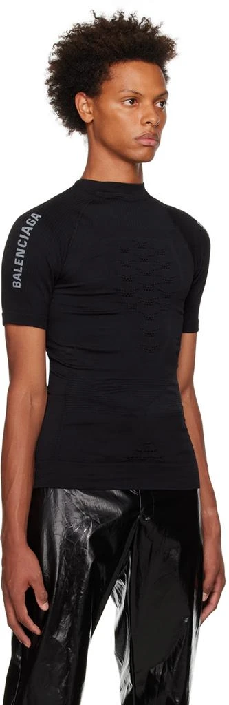 商品Balenciaga|Black Sporty B Crewneck Athletic T-Shirt,价格¥7386,第2张图片详细描述