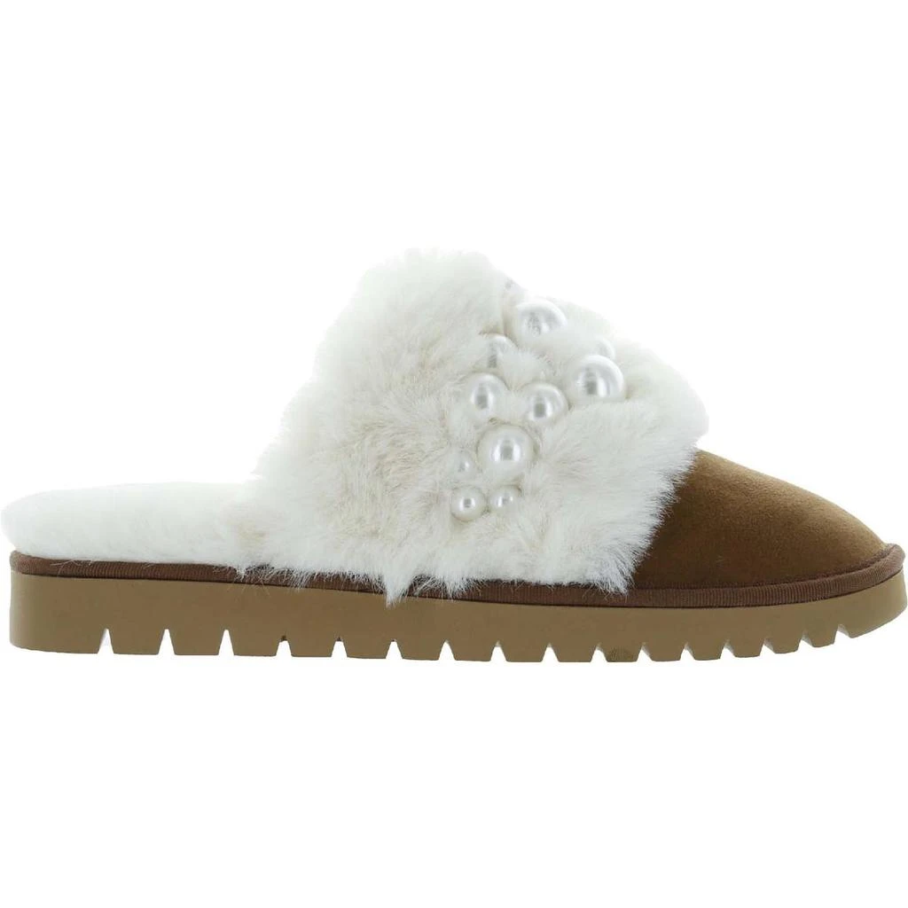 商品INC International|Ilene Womens Pearl Faux Fur Slide Slippers,价格¥192-¥200,第2张图片详细描述