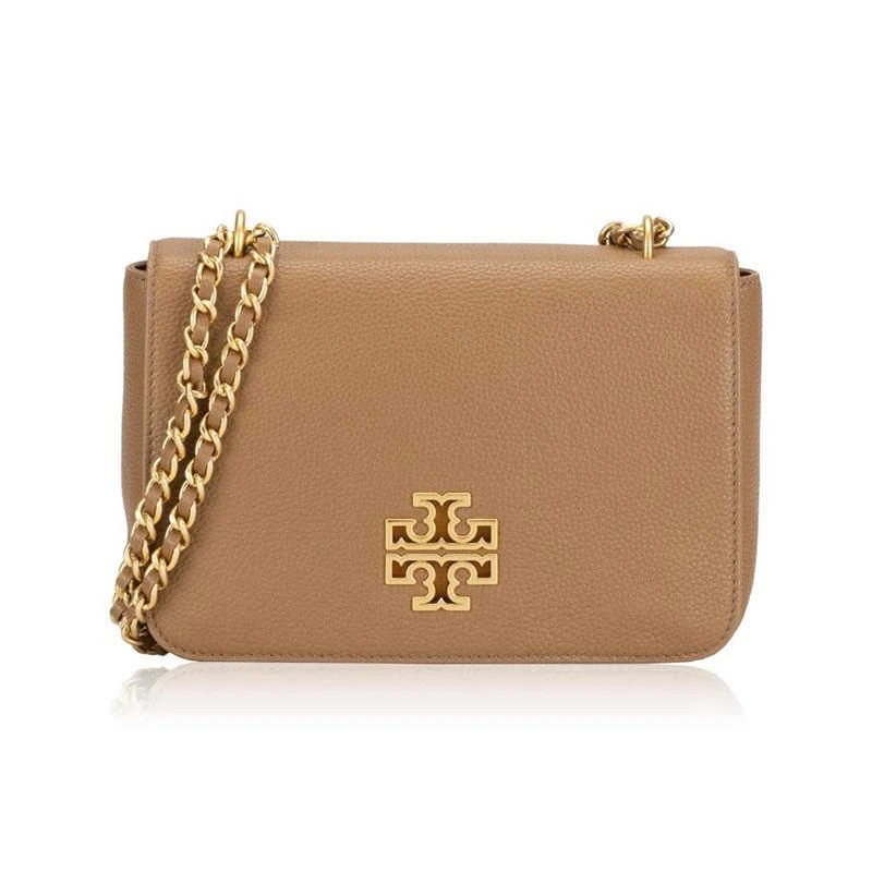 商品[国内直发] Tory Burch|托里·伯奇 TORY BURCH 奢侈品 TB女包 灰色牛皮革翻盖单肩斜挎链条小方包 60404 063,价格¥2246,第1张图片