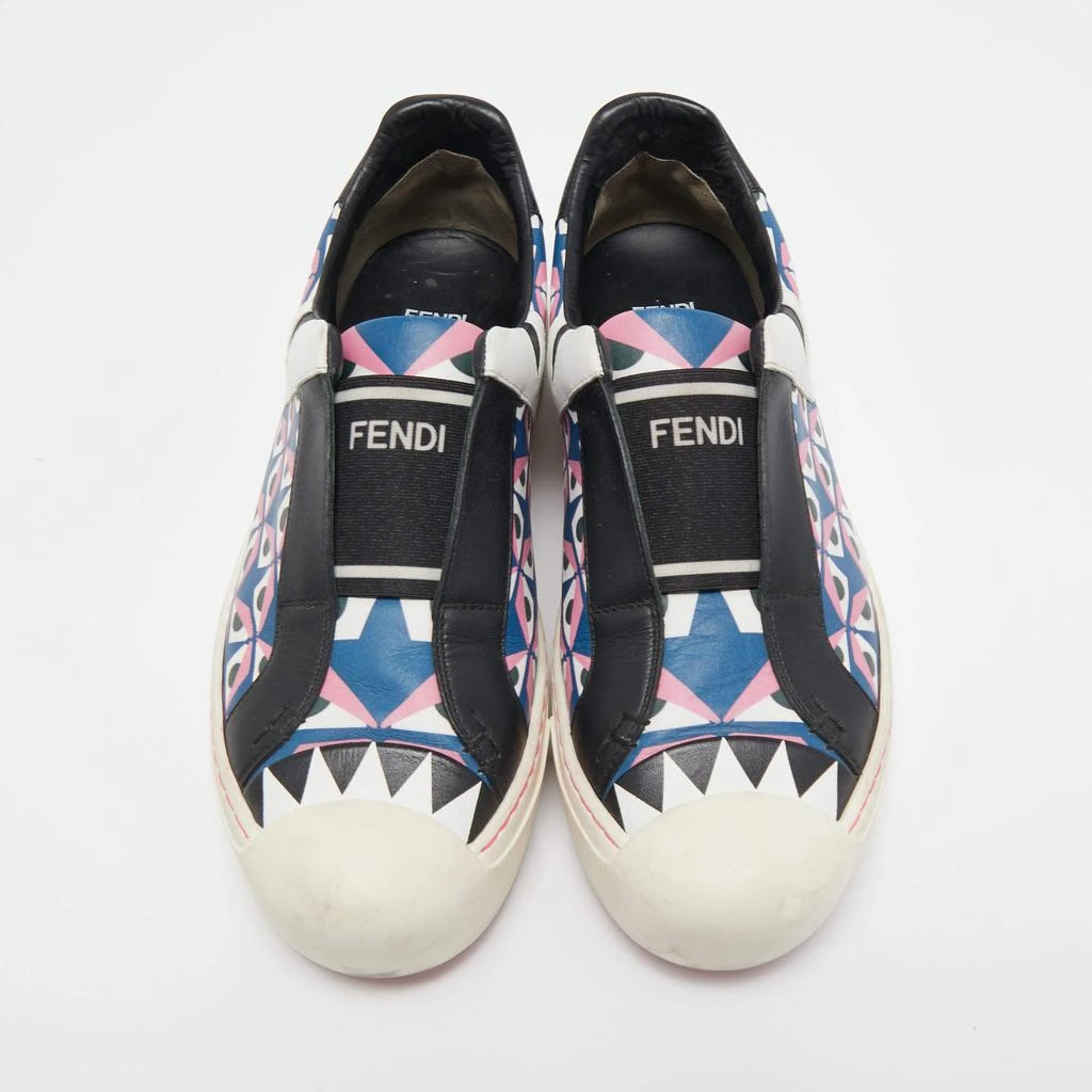 商品[二手商品] Fendi|Fendi Multicolor Bug Eye Print Leather Slip On Sneakers Size 38,价格¥1557,第3张图片详细描述