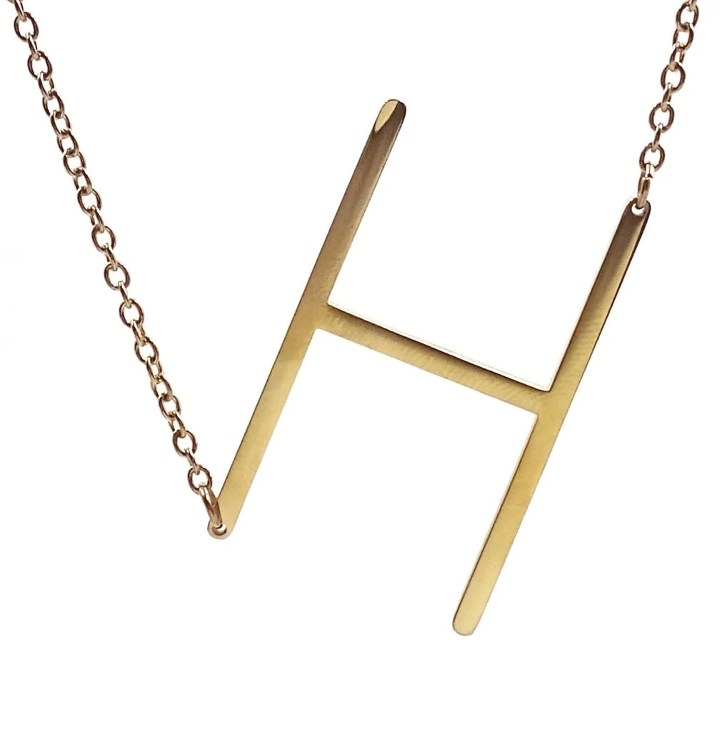 商品Savvy Cie Jewels|1" 18K Gold Plated Necklace,价格¥160,第4张图片详细描述