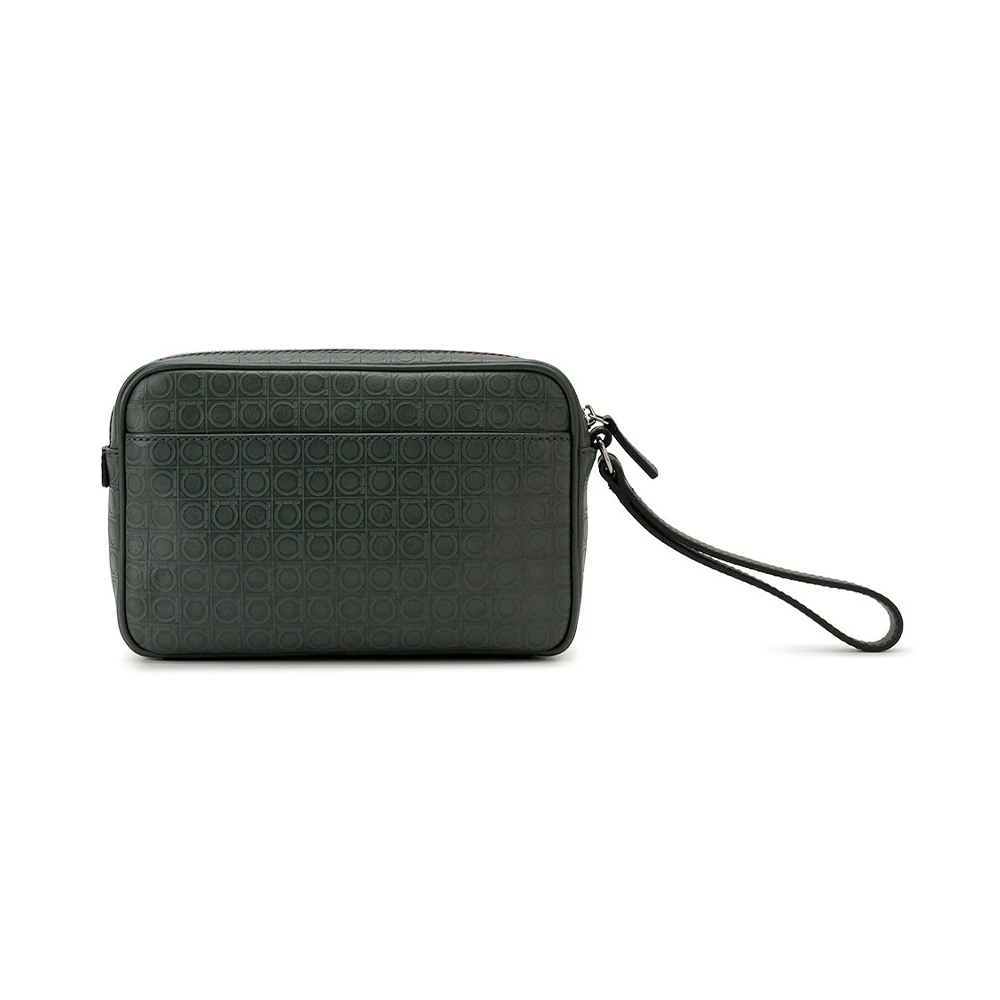 商品Salvatore Ferragamo|SALVATORE FERRAGAMO 绿色女士手拿包 24-9694-608811,价格¥3623,第1张图片