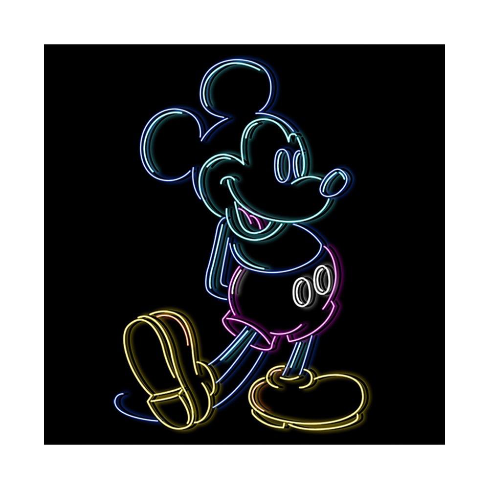 Boy's Mickey & Friends Bright Neon Mickey Mouse Outline  Child T-Shirt商品第3张图片规格展示