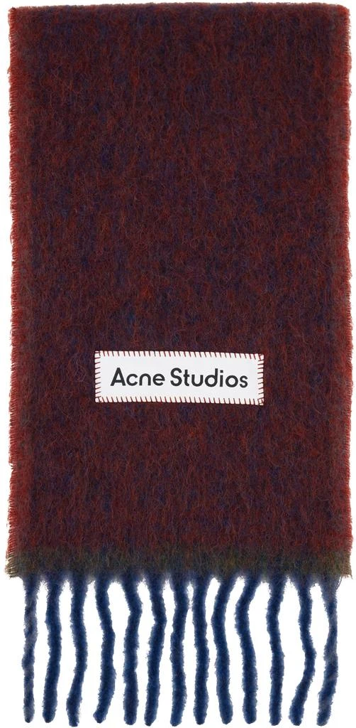 商品Acne Studios|Red & Blue Fringe Scarf,价格¥2236,第1张图片