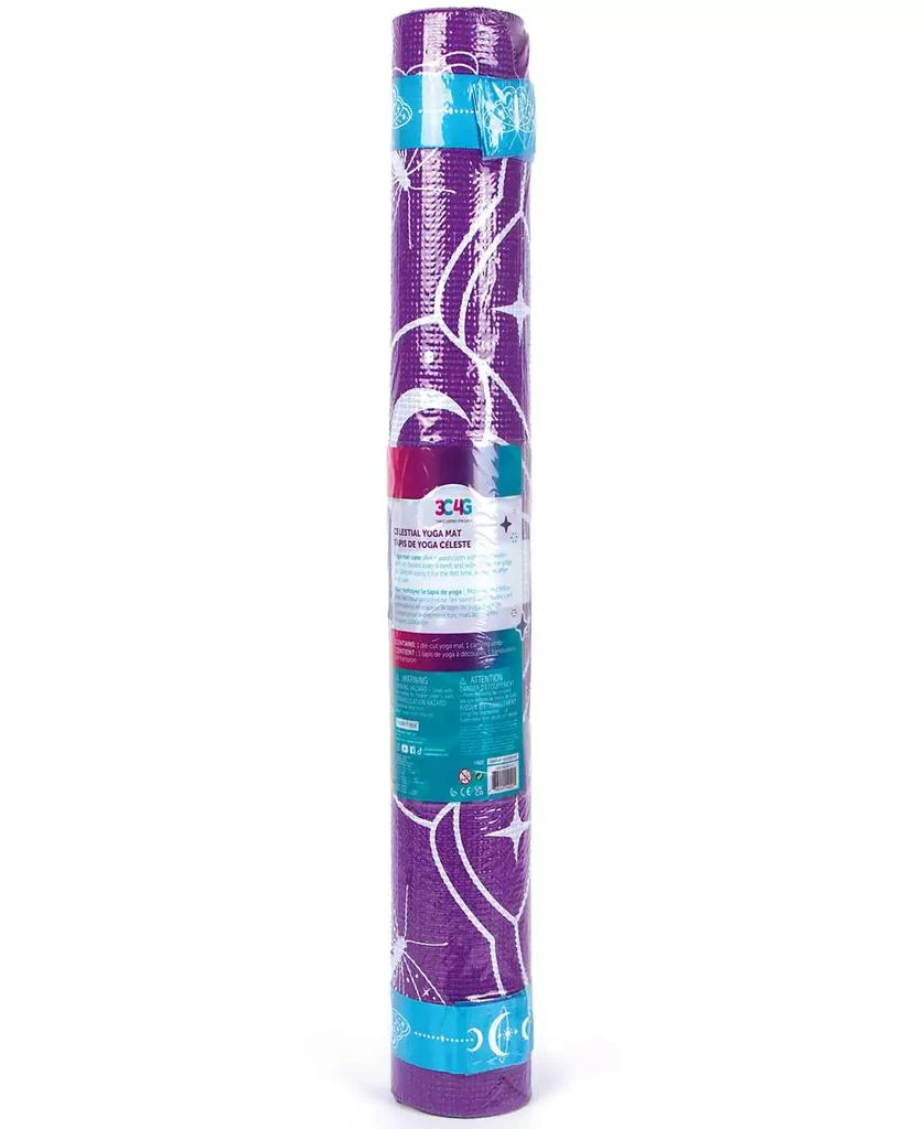 商品Three Cheers For Girls|3C4G - Celestial Yoga Mat Carrying Strap 24" x 60" Mat, Make It Real, Teens Tweens Girls, Purple Mat With Teal Strap, Butterfly Celestial Design, Encourages Fitness Well Being,价格¥187,第5张图片详细描述