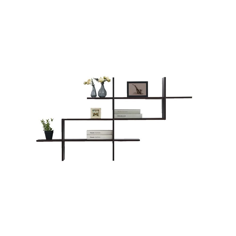 商品Danya B|3-Tier Wall Mount Shelf with Criss Cross Asymmetrical Design,价格¥745,第1张图片