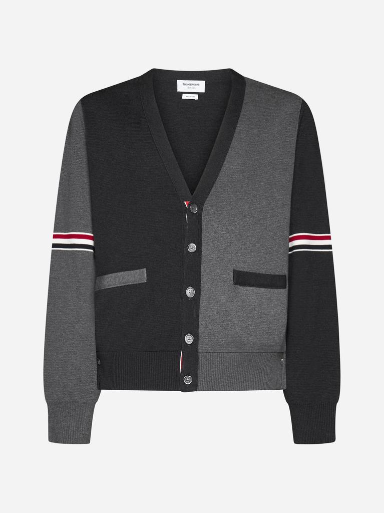 商品Thom Browne|Color-block cotton cardigan,价格¥10497,第1张图片