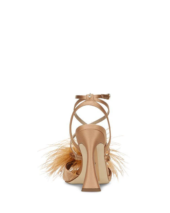 商品Sam Edelman|Women's Layton Embellished Pom Pom Ankle Strap High Heel Sandals,价格¥710,第4张图片详细描述