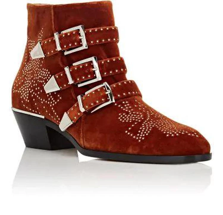 商品Chloé|Susanna Velvet Ankle Boots,价格¥10673,第2张图片详细描述