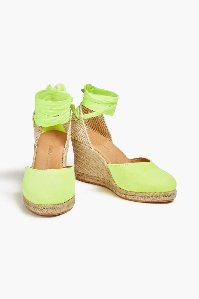 商品LAST STUDIO|Leda neon suede wedge espadrilles,价格¥470,第2张图片详细描述