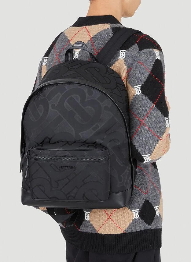 商品Burberry|Jett TB Monogram Backpack in Black,价格¥10664,第2张图片详细描述