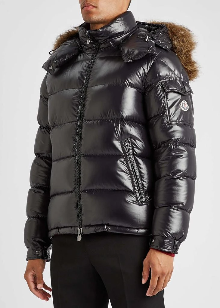 商品Moncler|Maya black fur-trimmed quilted shell jacket,价格¥16097,第2张图片详细描述