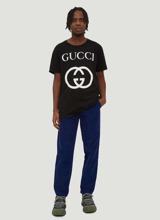 商品Gucci|Interlocking GG T-Shirt in Black,价格¥3392,第2张图片详细描述